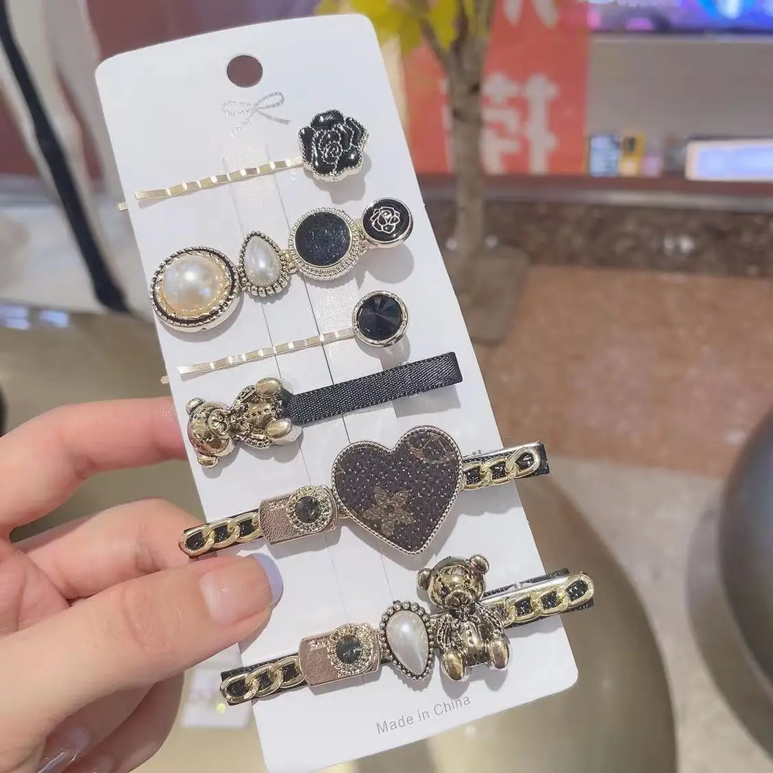 Custom cute lovely glitter hair pin cartoon organza pretty headdress for girl princess party hair clip