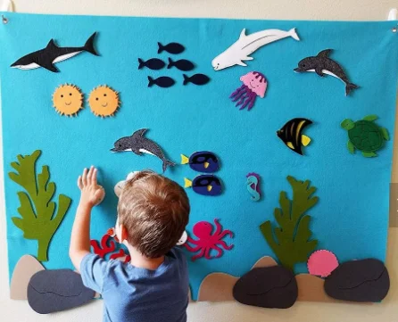 Handmade activity felt  map for child baby memory fabric soft story toys craft  felt activity crafts kid educational toy