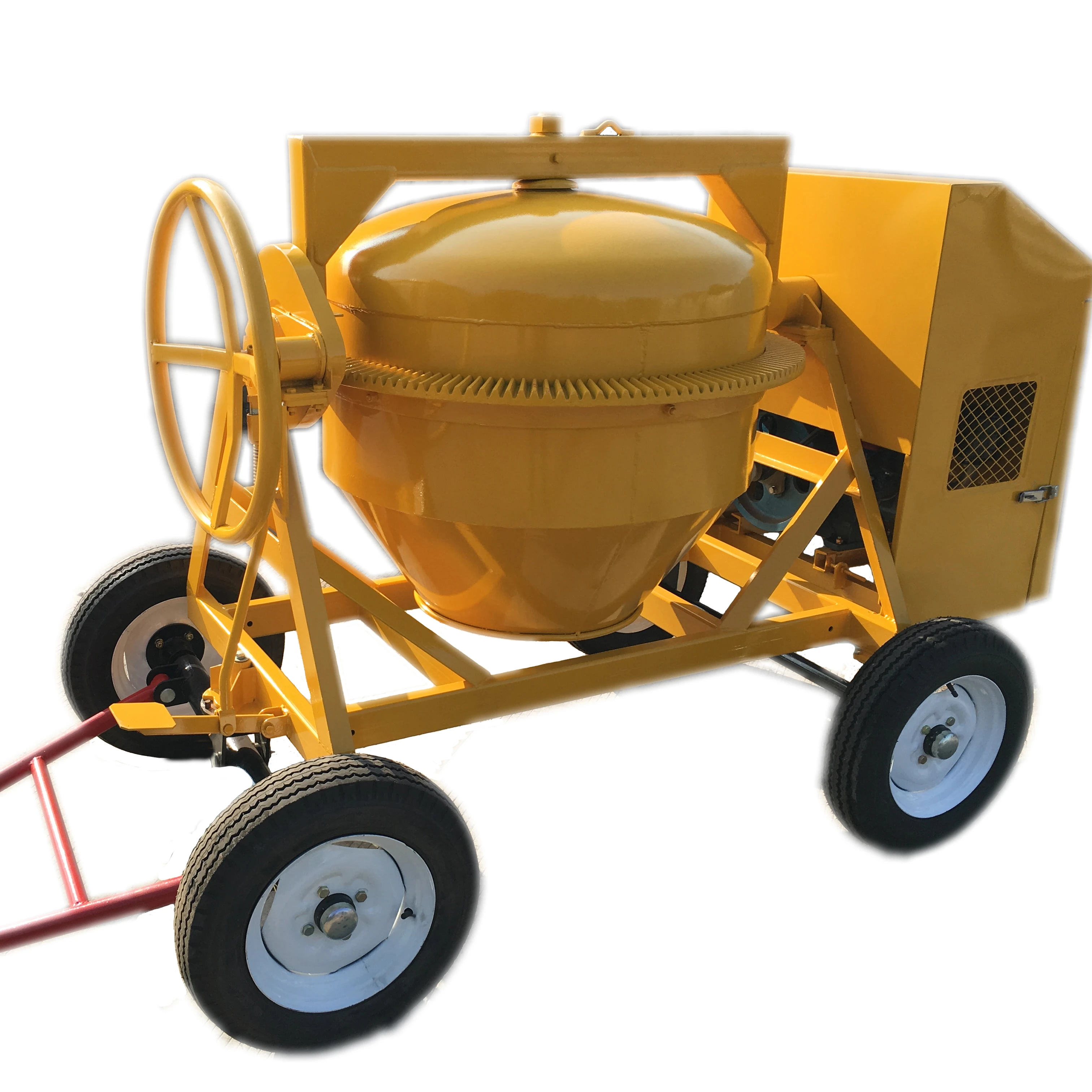 Topall TDCM500 Kipor 178F Engine Direct Drive Portable Cement Mixer, 10/7 Cft Capacity Steel Drum