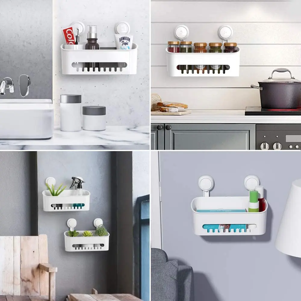 
NO-Drilling Removable Shower Basket Shower Caddy Basket for Bathroom Kitchen Waterproof Caddy Organizer for Shampoo Conditioner 