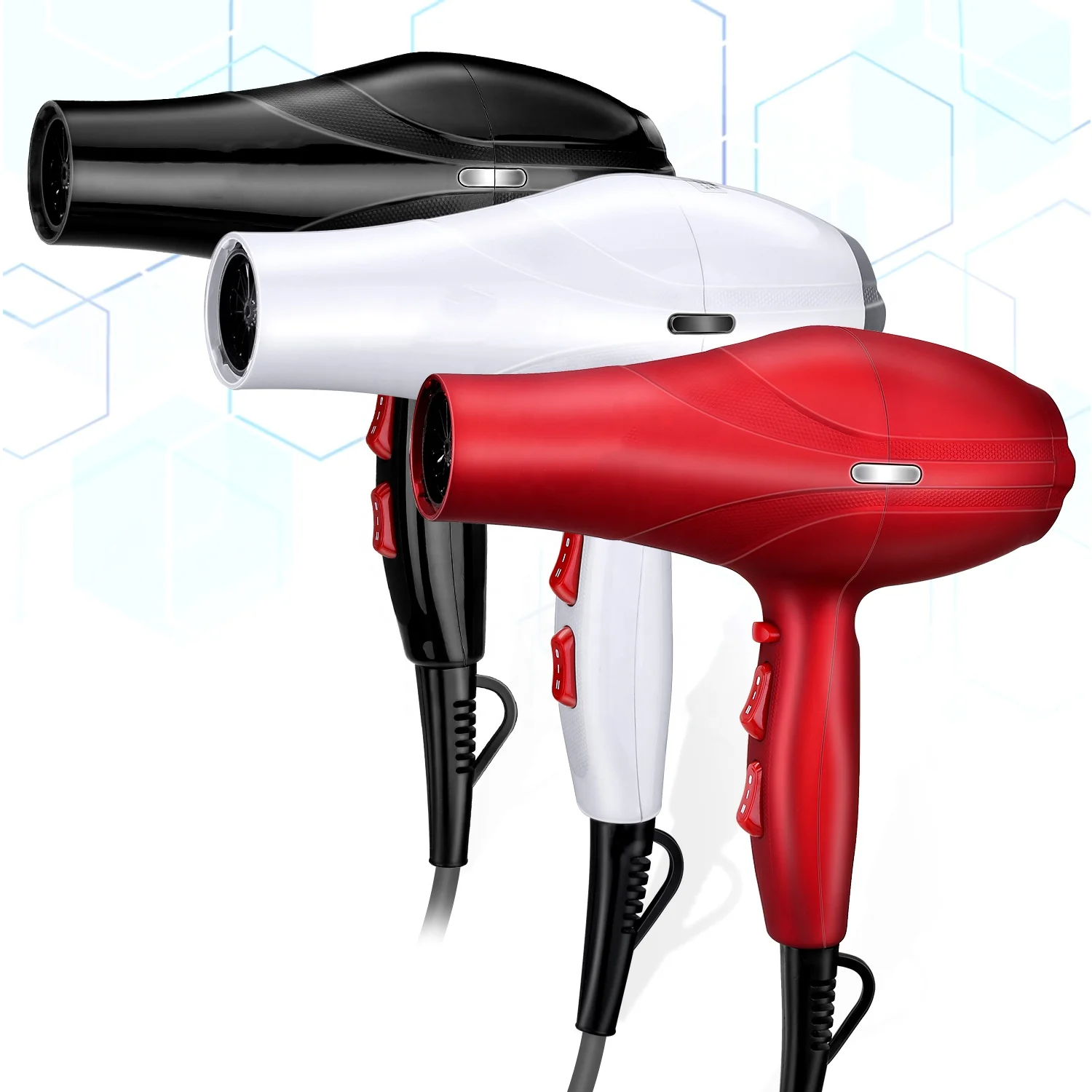 IOFVSSI Household hair dryer 1800W Anion Blower Fast Heating One Key Cold Air Three Wind Settings