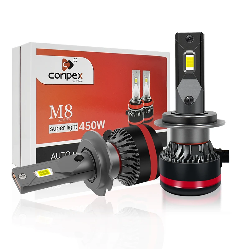 Conpex M8 90W 6500k H1 H3 H11 9005 9006 9012 880 h7 Лучшие Автомобильные светодиодные лампы для фар 12000 люмен