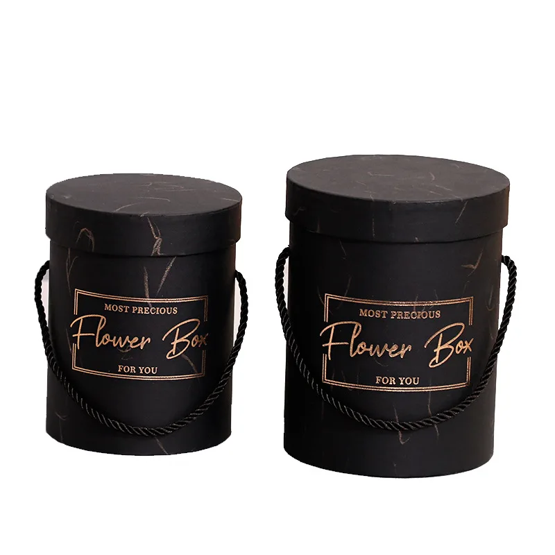 2pcs/set paper packaging luxury flower cylinder shaped Gift boxes