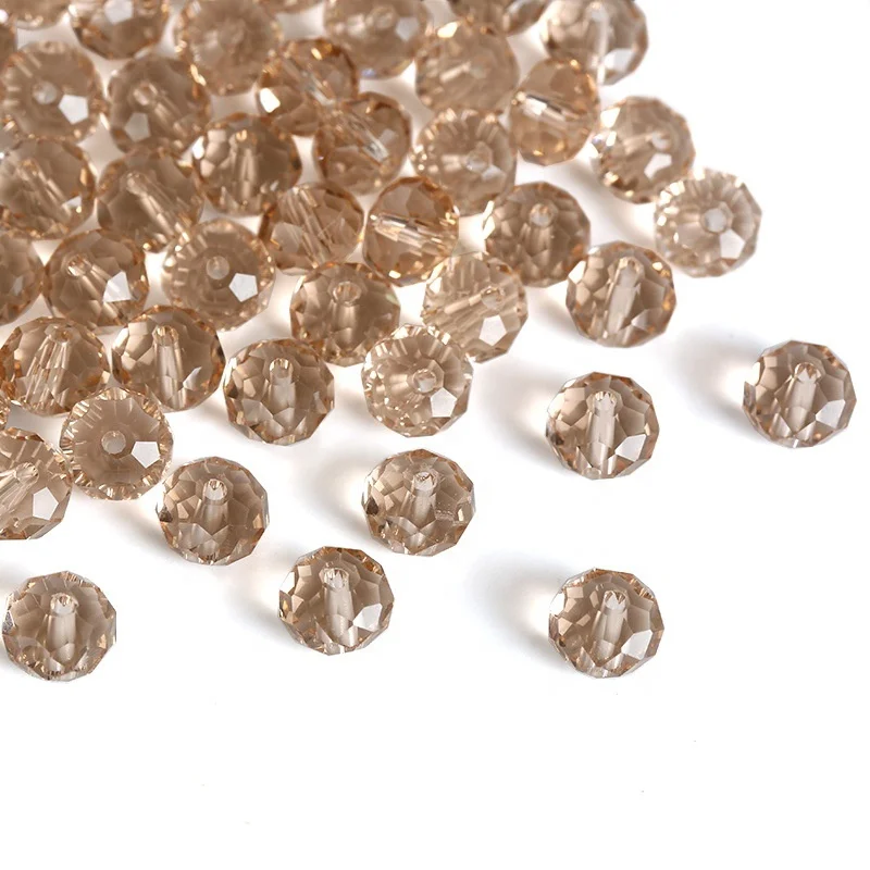 3A Electroplated Aurora Illusion Colored Glass Crystal Beads Loose Bead Cut Flat Bead Diy Jewelry Accessories