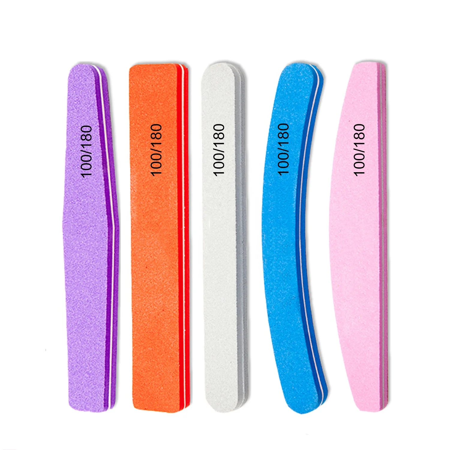 Washable Disinfectable 100/180/240 Sponge File Professional Nail Buffer