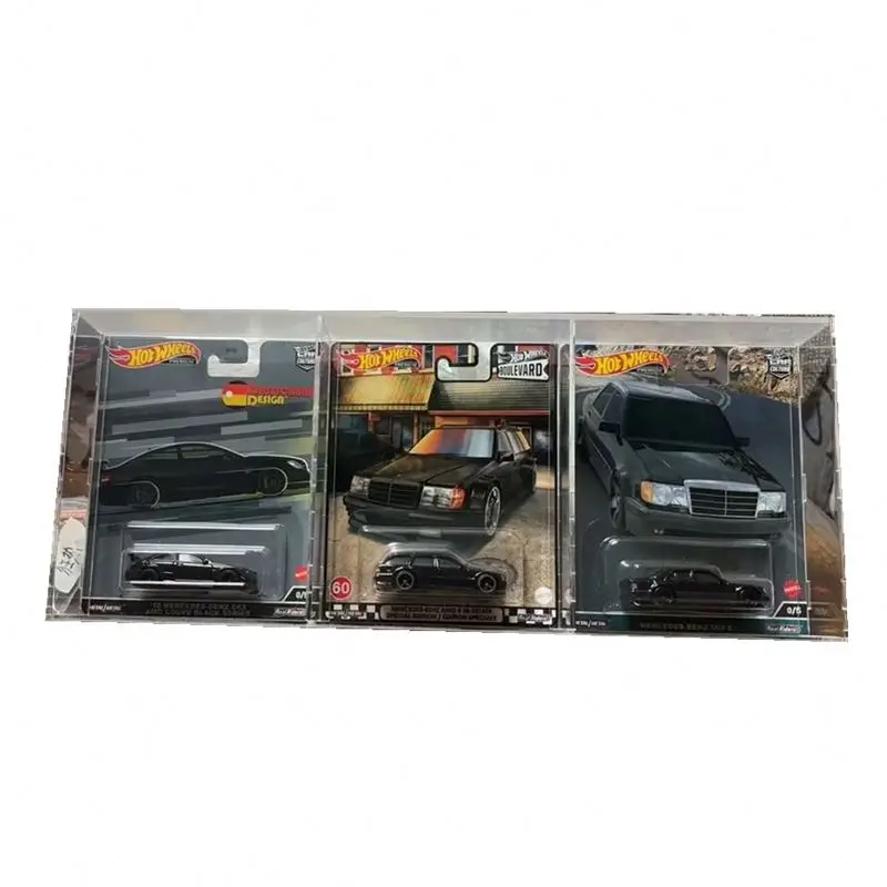 Hot high transparence detachable 1/64 scale clear acrylic Wheels acrylic light up wheel acrylic display box base case