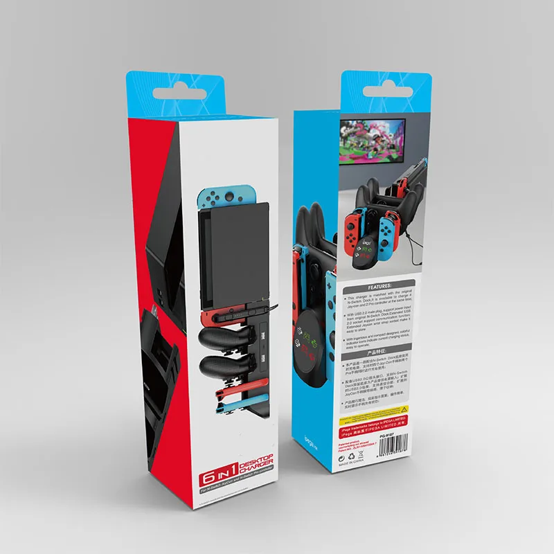 2020 New 6 in 1 Charging Station Recharge Stand For Nintendo Switch Joy-Con Pro Controller