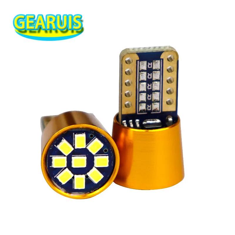 GEARUIS 9V to 32V T10 canbus no error 9 SMD 2016 LED 0.25A 194 168 non polar W5W 3W LED Car Reading Interior Lights white