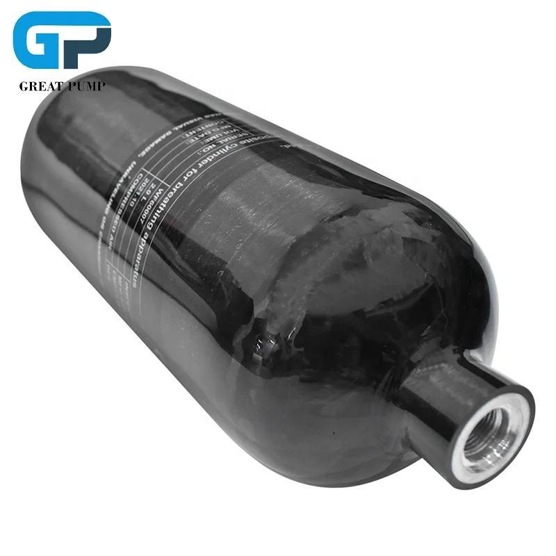GP 2L ODM High Pressure 30mpa 300bar Gas Cylinder PCP Paintball Game M18*1.5 Straight Thread Bottle Mouth Carbon Fiber Air Tank