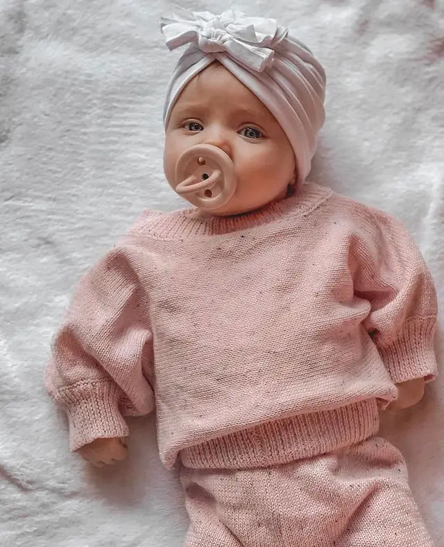 2023 Casual Spring Girls Sweater Speckled Knitting Kids Clothing Girls Clothing Sets Oversized Baby Knit