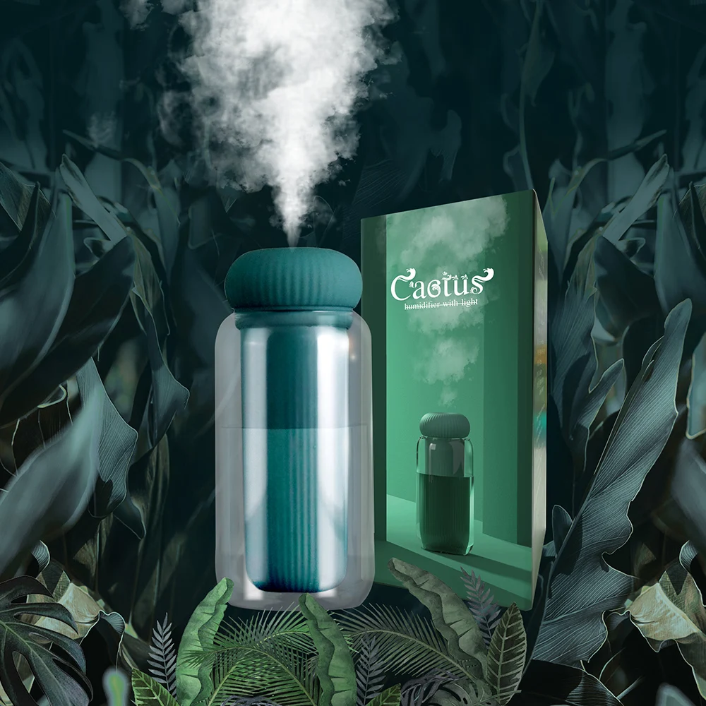 USB Electric Ultrasonic Mini Humidifier Portable Air Humidifier Machine for Summer with LED Light