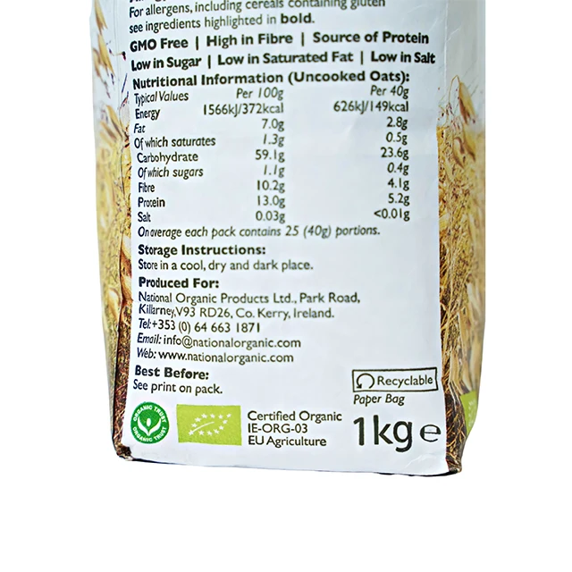 Оптовая продажа, здоровые закуски, зерновые продукты, высококачественный производитель овса каши, 1 кг, здоровый овсянка для завтрака