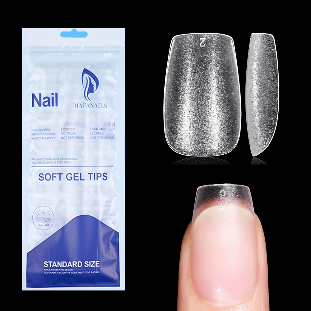 120pcs Press on False Nails Coffin Semi-Frosted Full Cover UV Gel Nails  Tips Capsule Extension Manicure Tool