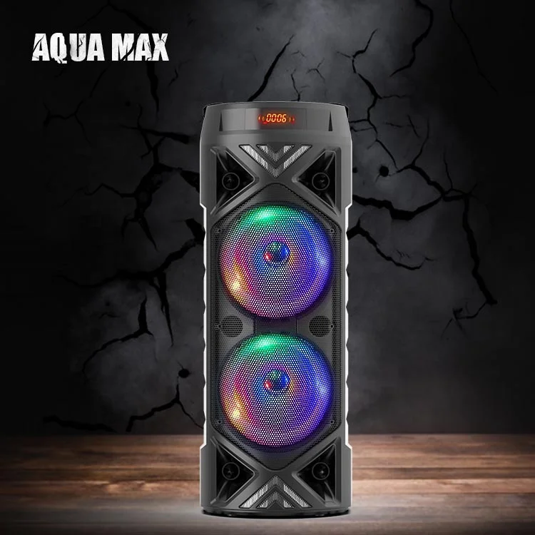 outdoor subwoofer stereo cylindrical disco led big wireless bluetooth party speakers tws