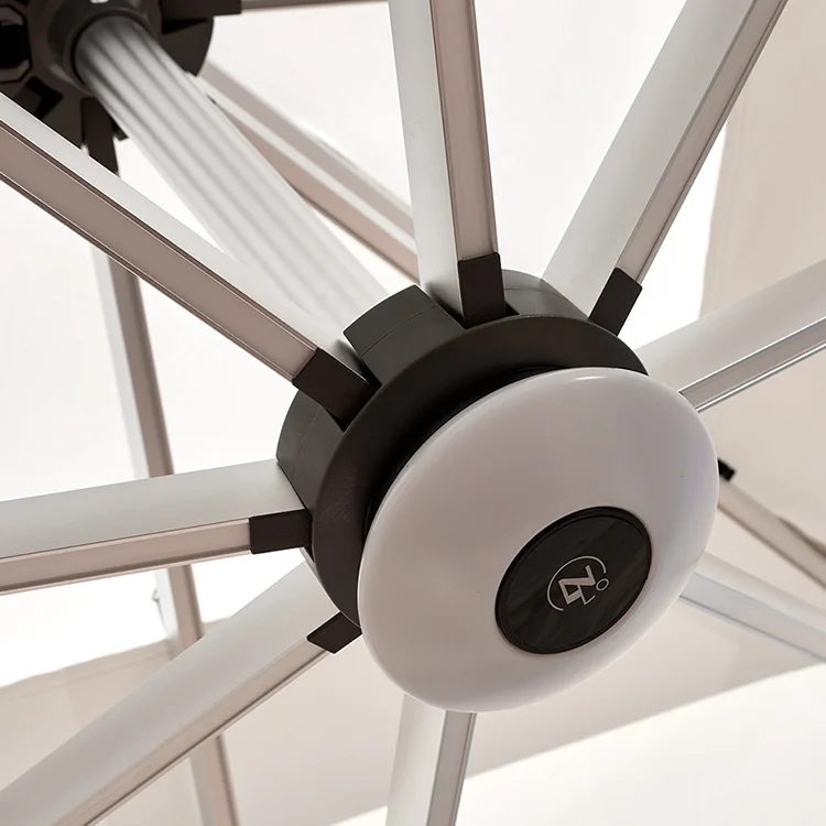 Outdoor  LED Patio Cantilever Umbrella Garden Restaurant Sun Solar Parasol With Lights