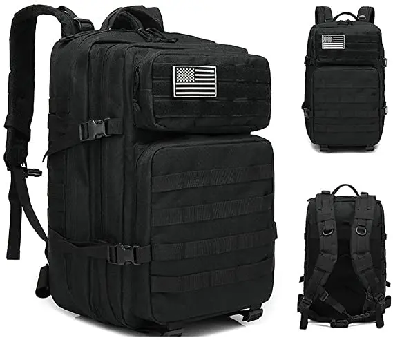 1000D Nylon 45L Large Capacity Outdoors Hiking Bag Tactical Camouflage Molle Backpack 3P