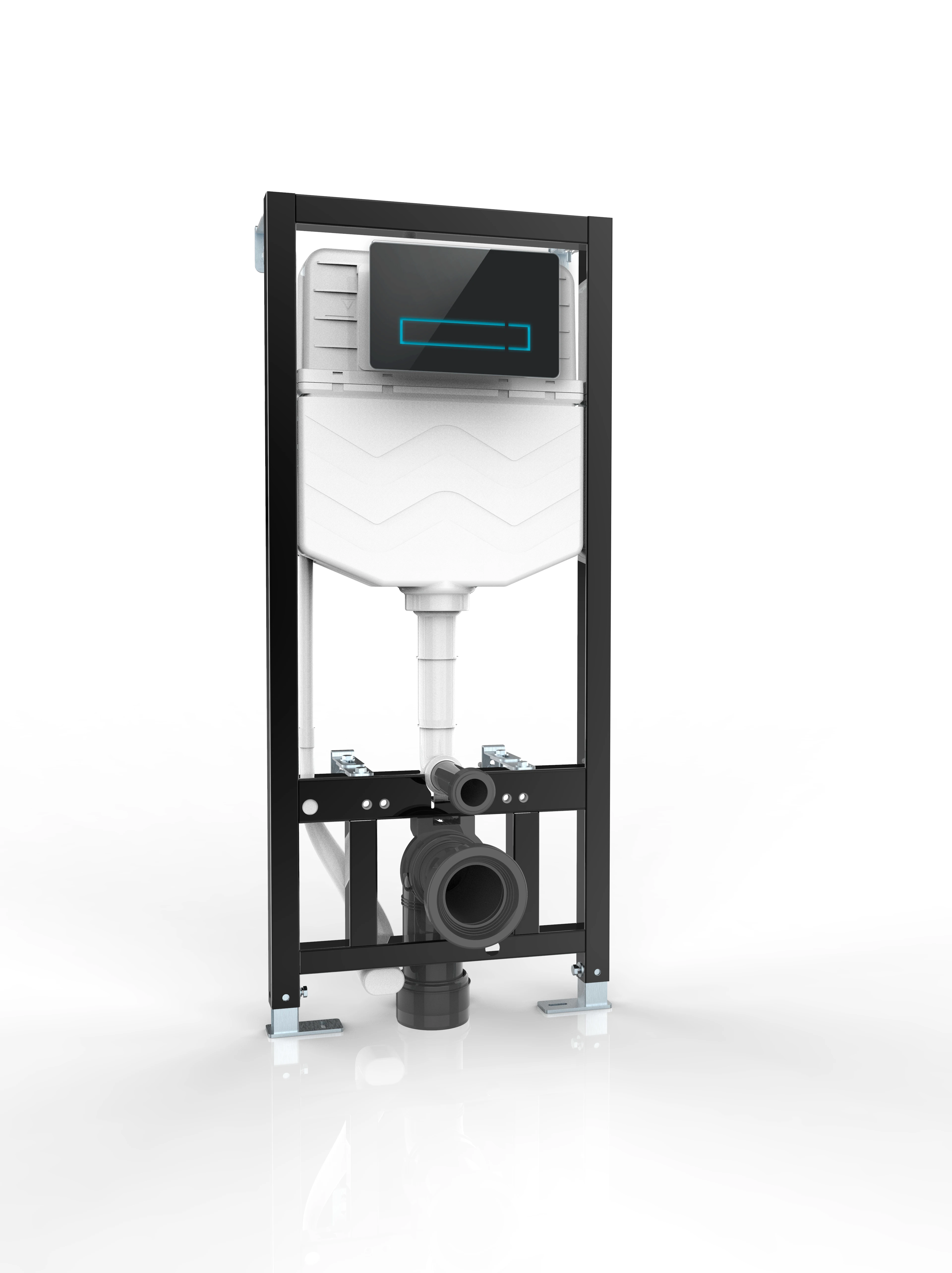 Hidden In Wall Dual Flush Front Push Button 4.5/3L Concealed Cistern Water Tank Toilet, Toilet Cistern Tank