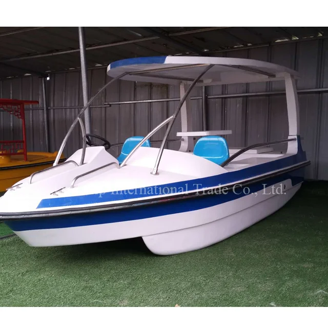 Best Rental Business Leisure Boat With Family Electric Fiberglass Boats For Park Vintage Electric Car Boat