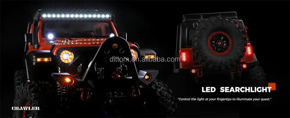 2.4G 4WD Crawler Climbing Truck WLtoys 104010 1/10 Rc Off Road Vehicle Simulation Model Car (two-speed)