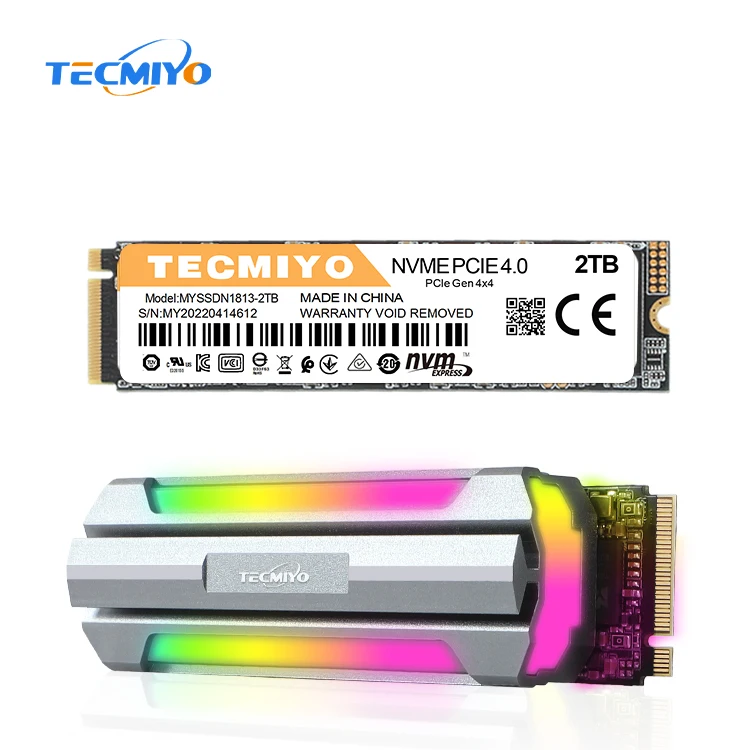 Hot Sale Tecmiyo M.2 Ssd Nvme 250gb 500gb 1tb 2tb Solid State Hard Drive For Laptop