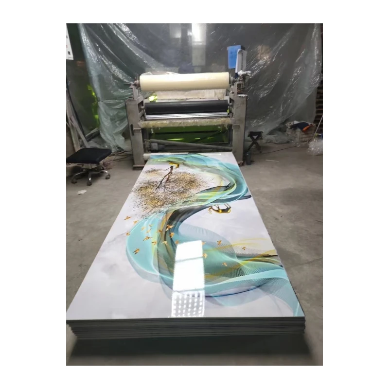 1220*2440 Sheet Marble Pvc Sheet Uv Laminated Plastic Sheet for tv background decoration