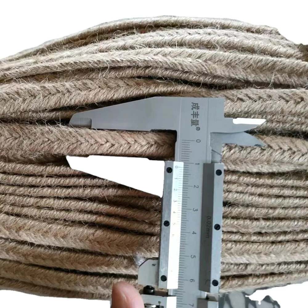 Flat Braided Jute Twine 12mm Wide Natural Jute Cord Rope for shoes