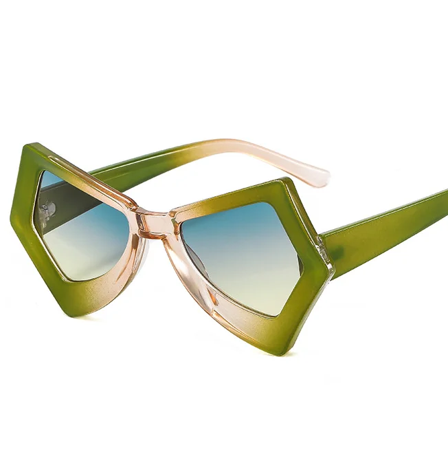 2022 Ins Exclusive Sunglasses Colorful Gradient Pc Butterfly Shaped Custom Brand Women Oversized High Quality Custom Sunglasses
