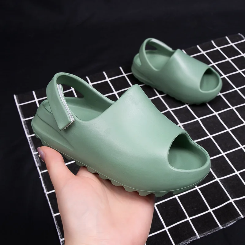 
Yeezy Slides For Kids Girls Summer Shoes Boys Soft-soled Baby Parent-child Beach Slides Kids Yeezy Slipper 