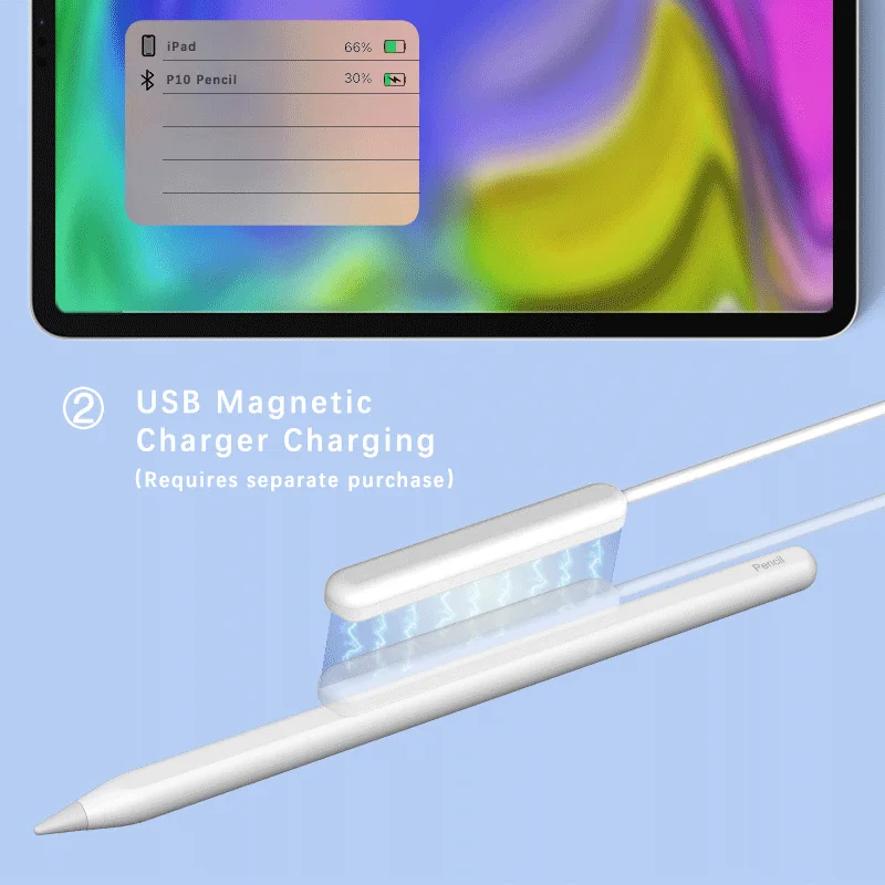 Сменный стилус для Apple Pencil 2 с датчиком наклона противотуманный беспроводным зарядным портом пользовательским