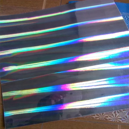 Royal Glory BOPP Laser Colorful Iridescent Metalized Holographic Film Roll For Packaging Lamination