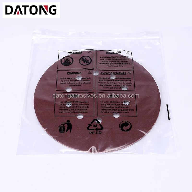 Заводская Высококачественная абразивная наждачная бумага Datong 9 дюймов 10 отверстий зернистость 100 круглый керамический красный шлифовальный диск для металла и