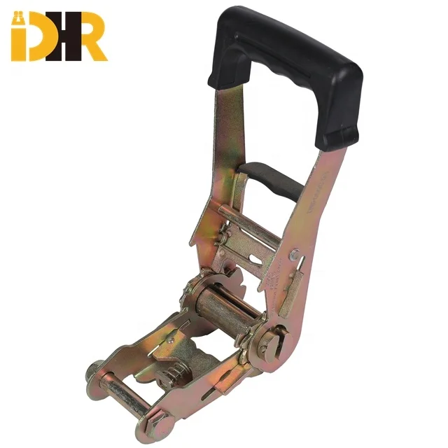Black Rubber Griper Ratchet Buckle for Cargo Secure or Hauling and Transporting