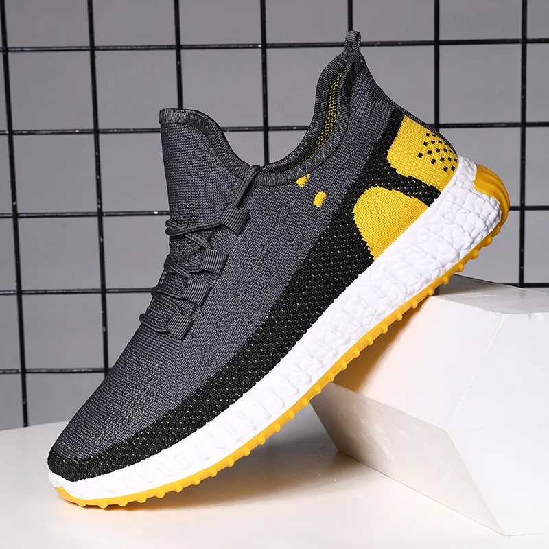 New design Casual Running Shoe Flying Knit Fashion Sport Shoes Sneakers For Men New Styles