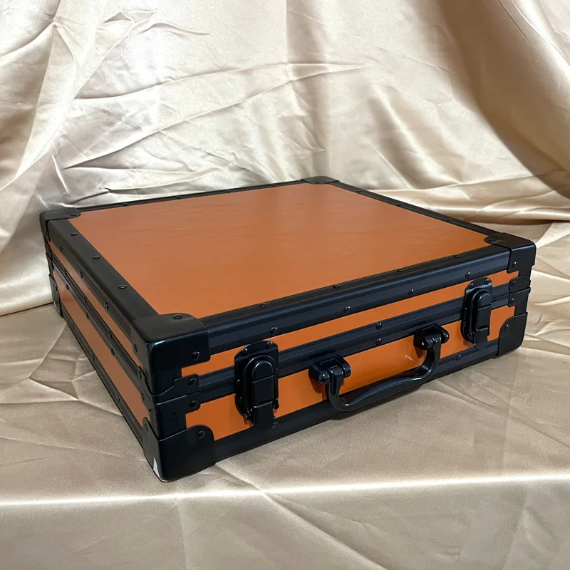 Оптовая продажа 12 18 24 слота с ручкой для коллекционеров упаковка портфель путешествий Подарочная кожаная алюминиевая коробка часов