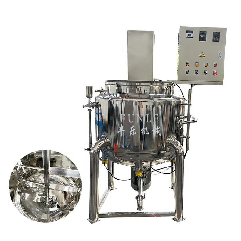 Emulsifying Alcohol Gel Mixer Stirring Stainless Steel Vessel Reactor Homogenizer Mixing Tank Mixing Soap Equipment