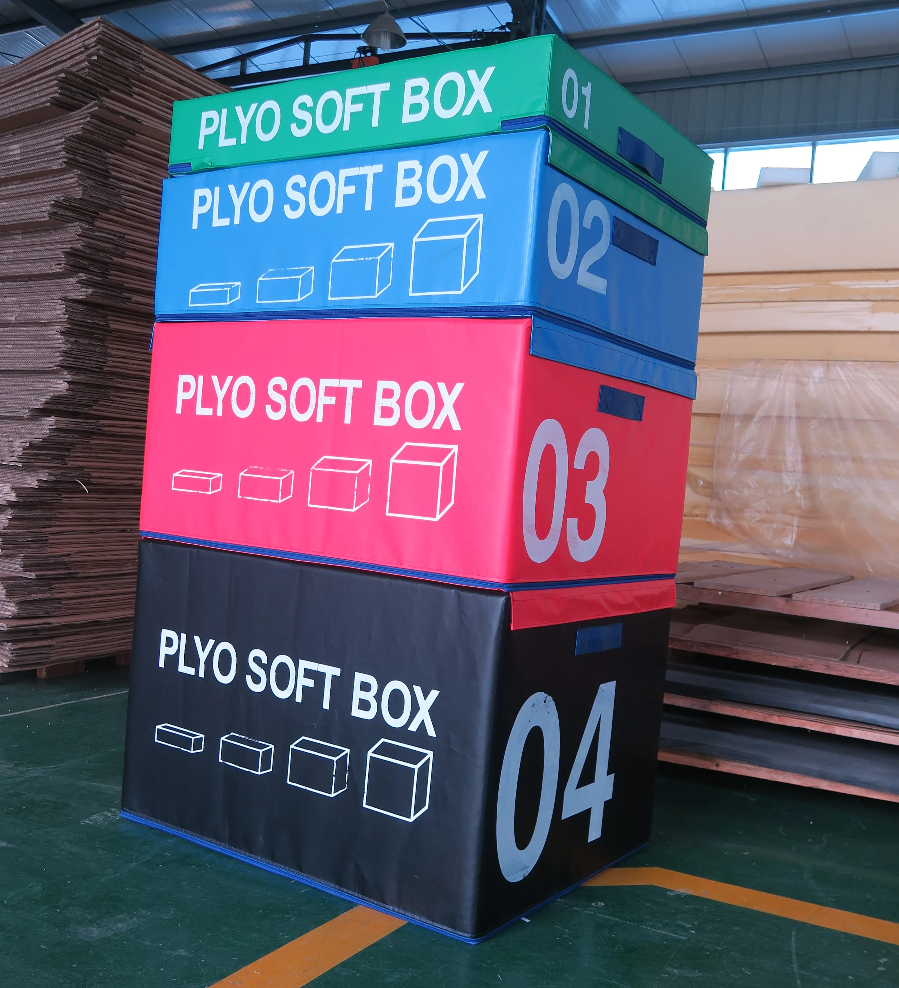Hot Sale 15mm Thick Poly Foam Jump Box for Gym Fitness Judo Training Tumbling Vaulting Made From PVC EVA PU XPE Materials
