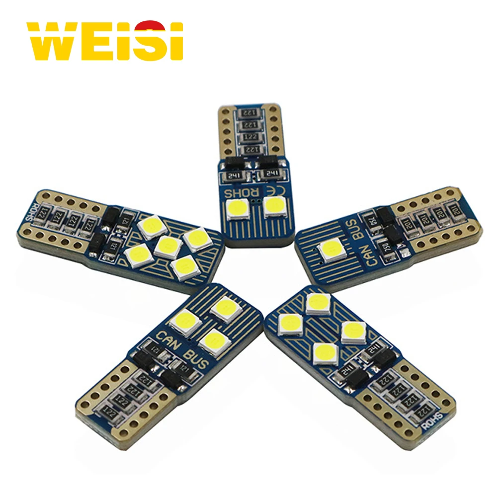 СВЕТОДИОДНЫЙ Автомобильный габаритный фонарь WY5W 501 168 194 3030 декодирование автомобильных габаритных огней лампа для автоматического чтения T10 W5W