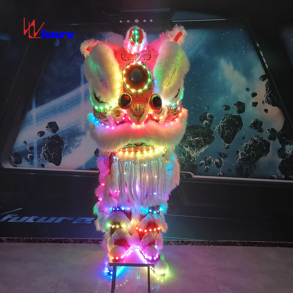 Festival costume Chinese lion dance performance led light lion