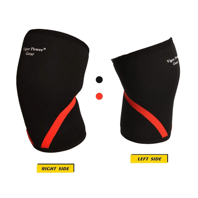 Vigor Power Gear OEM Custom Logo Size Neoprene Knee Brace Sleeve 5-7mm Elastic Knee Sleeve