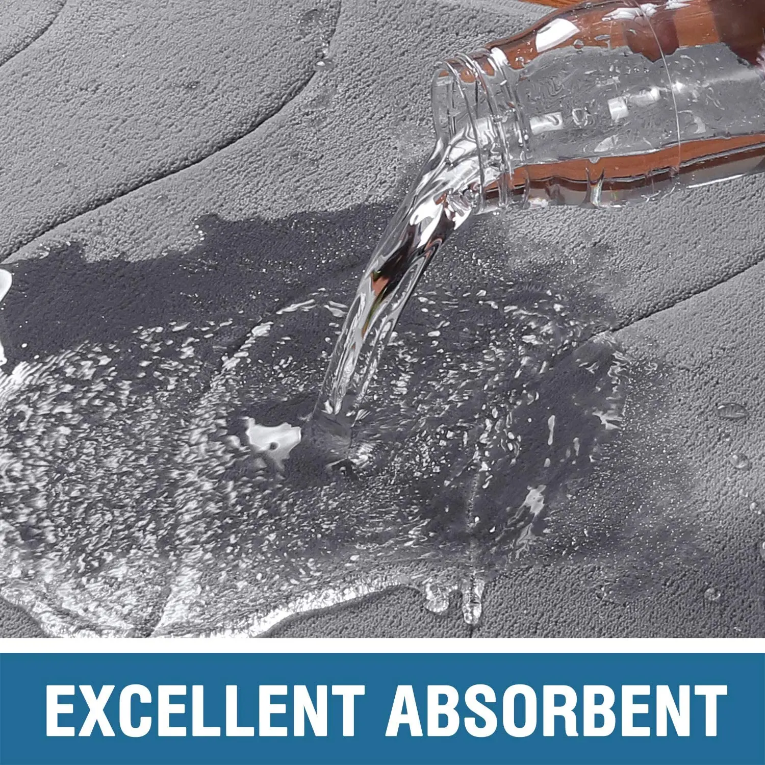 
Non Slip Bathroom Super Soft Microfiber Memory Foam Bath Mat 