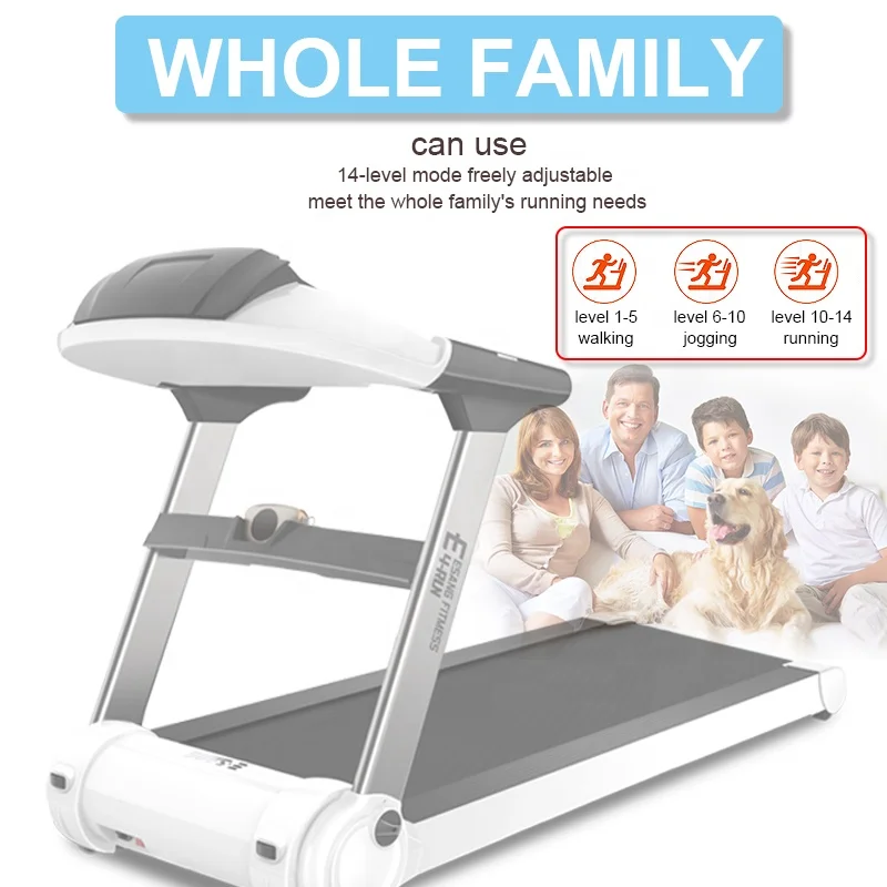 
EQI Folding Treadmill Electric Running Exercise Machine with Safe Handlebar and LCD Display Easy Control Fitness Home Gym 