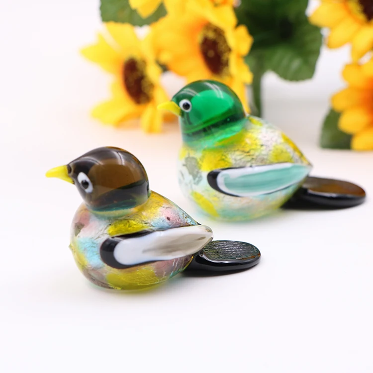Lovely Home Desktop Decoration Unique Souvenir Small Gift Murano Glass Bird