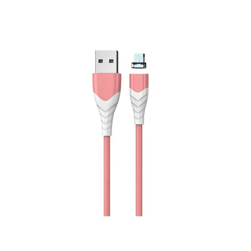 Small card straight head 360 degree magnetic suction wire magnetic charging cable USB, magnetic nylon woven high-speed charger