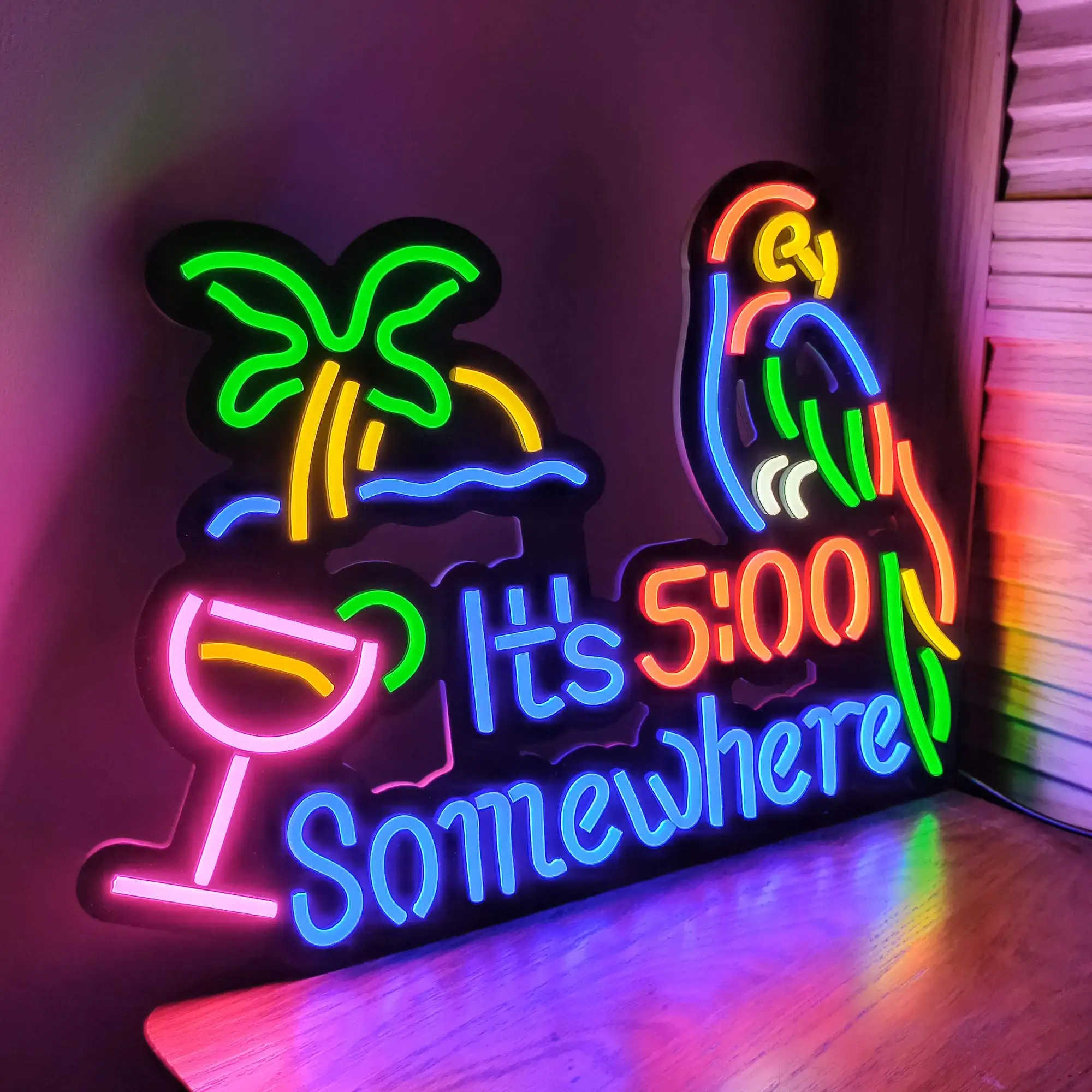 Amazon Hot Sale Ultrathin LED Neon Sign Art Wall Lights for Beer Bar Club Bedroom Windows Glass Hotel Pub Cafe Wedding Birthday