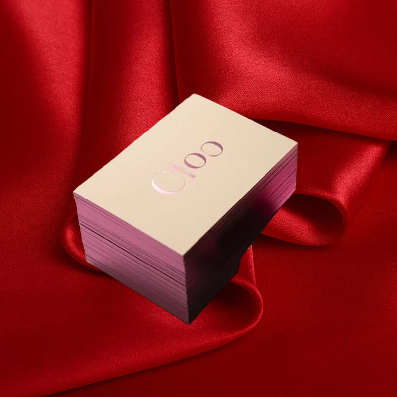 Cheap Custom Design Custom LOGO Silver Gold Foil Card Printing Business shopping purchase card for Clothing Packaging