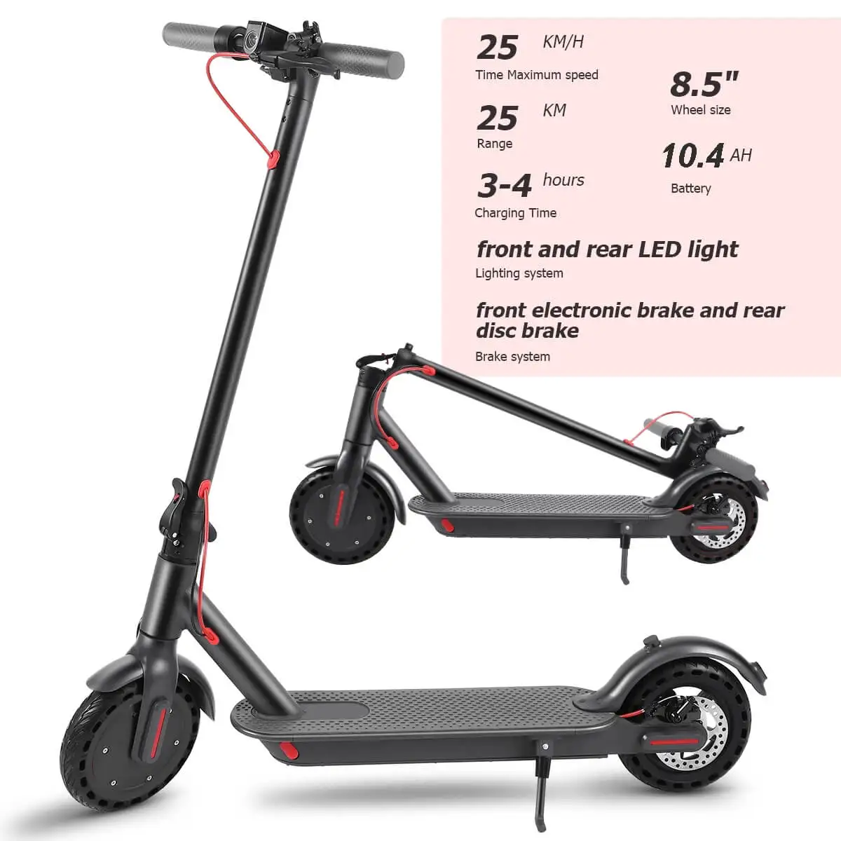 Hot Selling 8.5 Inch With 350W Powerful Motor 36V 7.5AH Battery CE And ROHS Electric Scooter