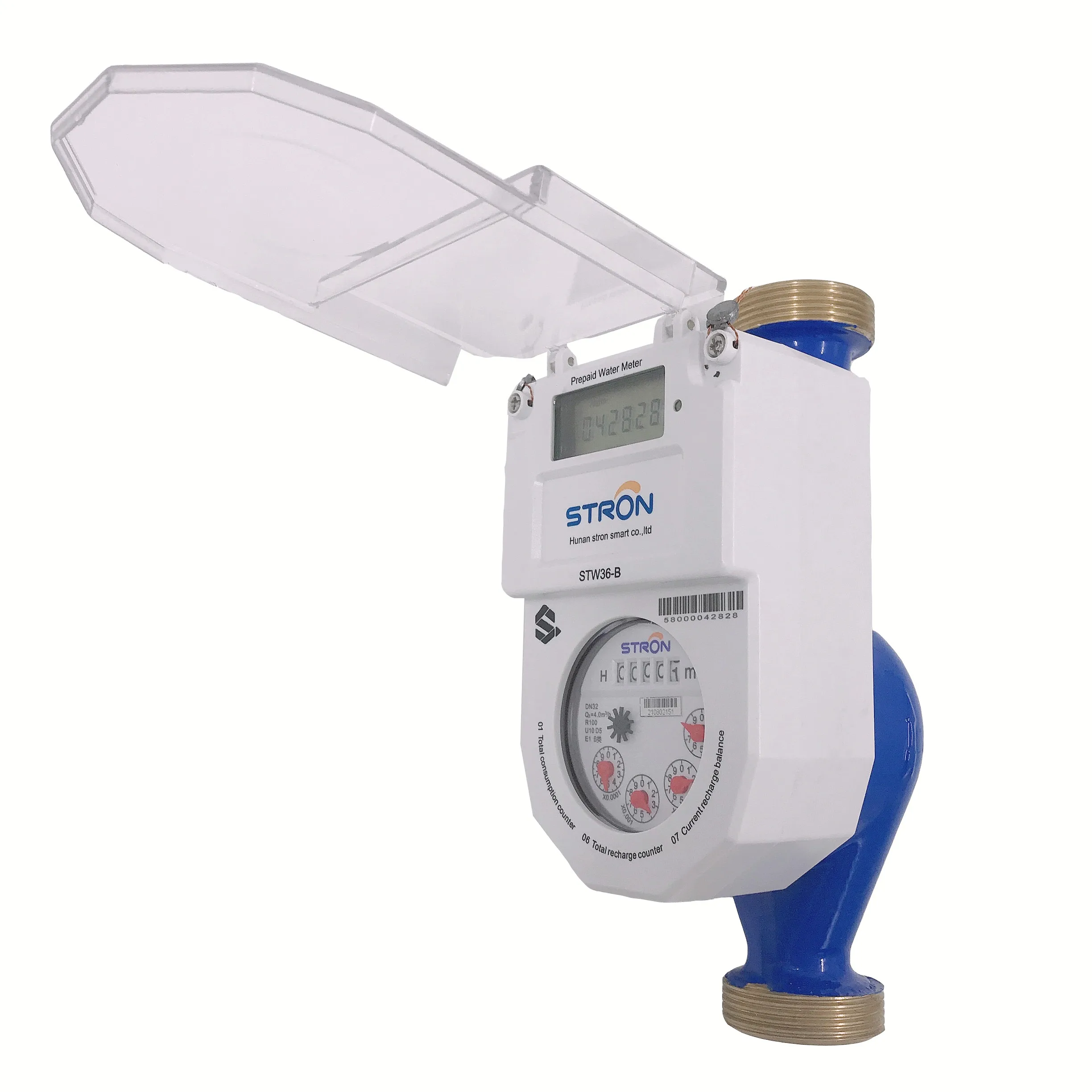 STS Prepaid DN15/DN20/DN25 Brass Multi-jet Dry Dial R100 Water Meter with UIU