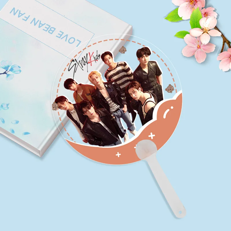 Wholesale Kpop Blackpink Stray Kids TXT Plastic Transparent Hand Fan Plastic Fan