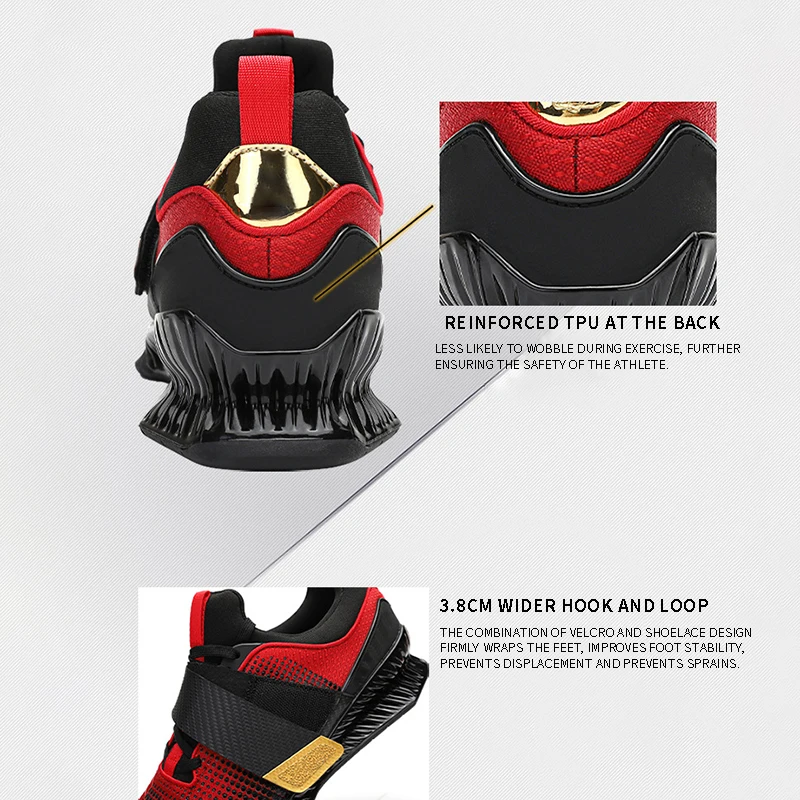 MKAS Customized Weight Lifting Powerlifting Gym Strength Training Weightlifting Squat Shoes Powerlifting Deadlift Shoes
