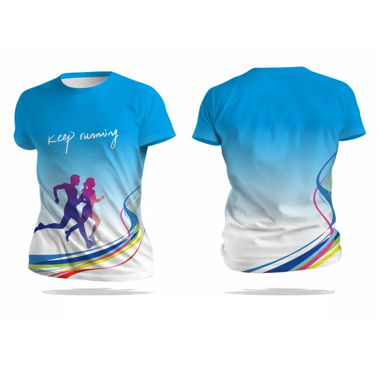 wholesale cheap polyester elastane t shirt sublimation white tshirts custom logo printed t-shirts